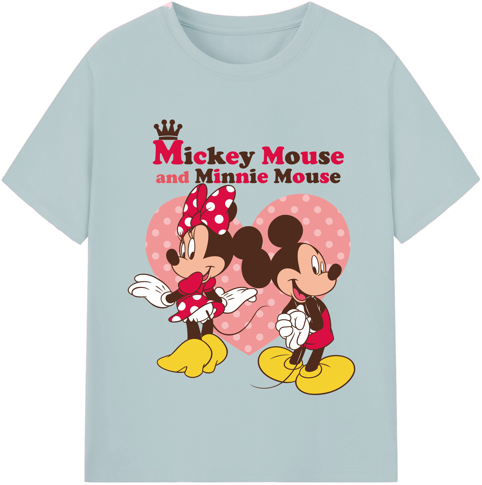 （画像用） ミッキーマウス Mickey Mouse 綿100％半袖Tシャツ（フロントプリント）